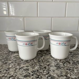 Corning USA Prinston Mugs Set of 4 Vintage